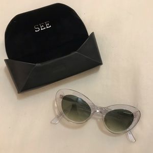 SEE eyewear clear cat eye sunglasses
